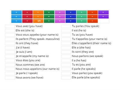 Match the pronunciation of the verb to its spelling.