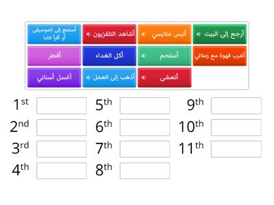 Daily routine, questions on the text