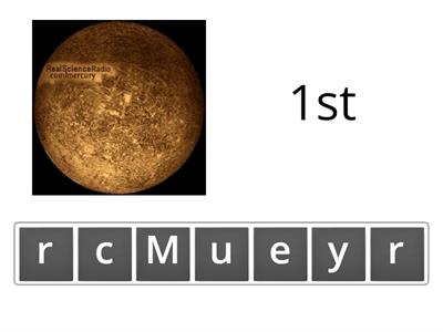 Spell the names of the planets in our Solar System?