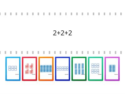 Repeated Addition Match Up- Match the repeated addition to the equal size group