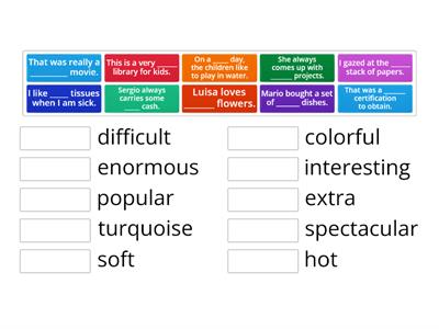 Adjectives in Sentences