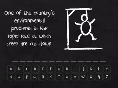 Hangman - Current Environmental Problems