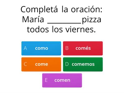 Conjugamos verbos regulares (en español rioplatense)