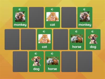 Memory game - Animals