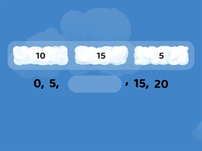 Count in 5s to 20 - Missing Numbers