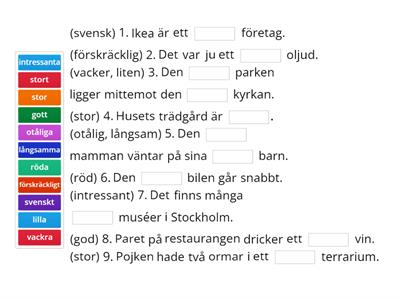 Adjektiv test