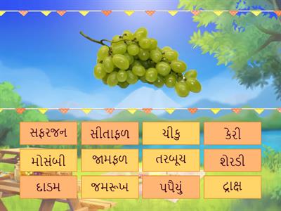 ચિત્ર પરથી ફળને ઓળખો:(created by B I Godhani - ICT SRG_Morbi)