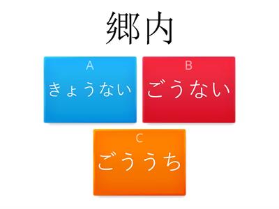 漢字の読み方