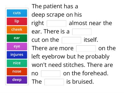 Medical English - Parts of the body - Face