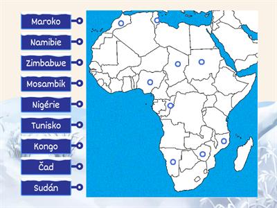 Slepá mapa města Afrika