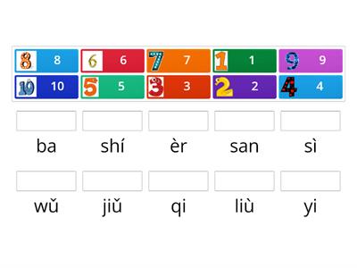 Chinese numbers 1-10