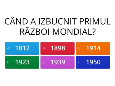 PRIMUL RĂZBOI MONDIAL - FIȘĂ DE LUCRU - by Stănescu Justina 