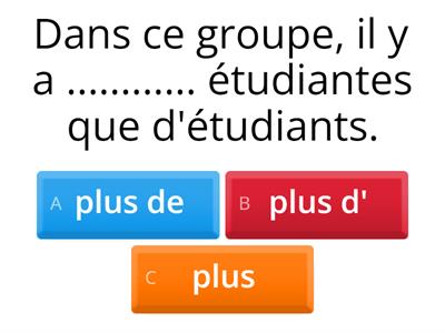 Les comparatifs et superlatifs - Grammaire ONU II