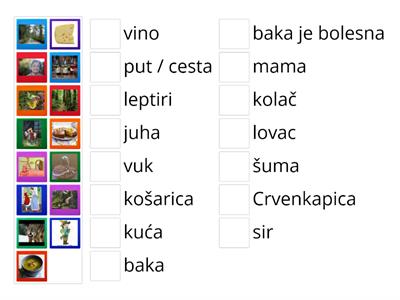 Crvenkapica - vocabulary