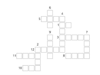 Crosswprd - numbers to 12