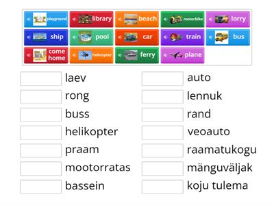 Unit 11 - ON THE MOVE vocabulary