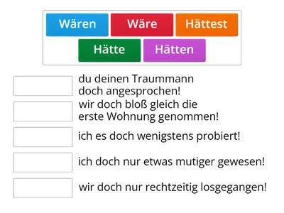 Hätte ich doch bloß ...