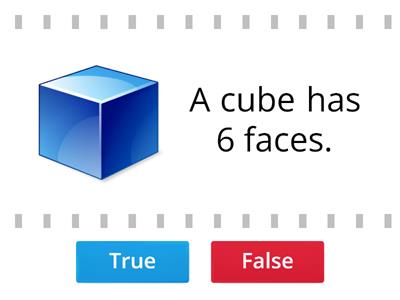 Properties of 3D Shapes True or False?