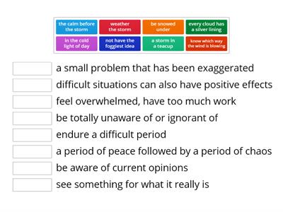 Idioms / weather