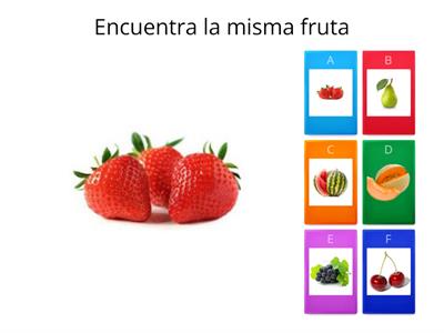 Cuestionario de frutas Kinder B