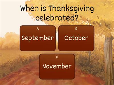 Thanksgiving - quiz