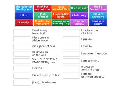 IELTS Speaking exam sayings/ expressions and idioms 