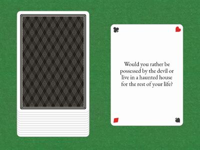 Random cards Halloween would you rather?