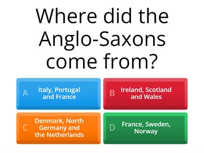 Year 5 Anglo-Saxon Quiz