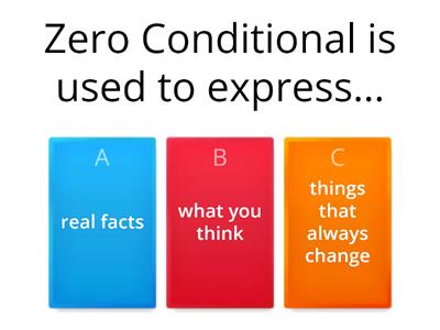 Zero conditional 