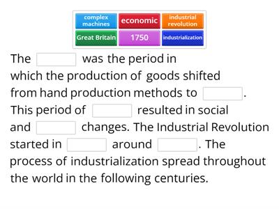  Industrial Revolution 