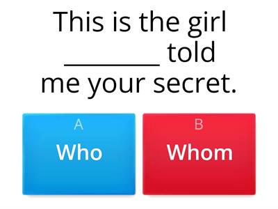 Who and Whom Quiz