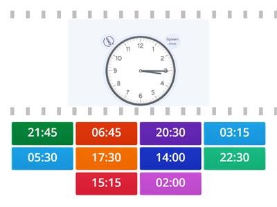 Saatler ( öğleden önce ve öğleden sonra ) 