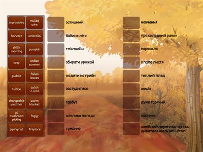 Autumn vibes Vocabulary 1