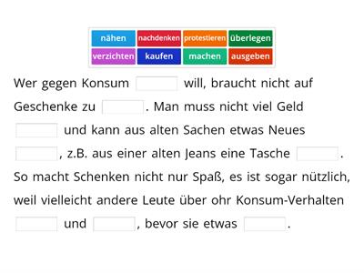 Konsum Wortschatz