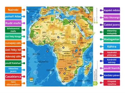 Afrika - orientace na mapě
