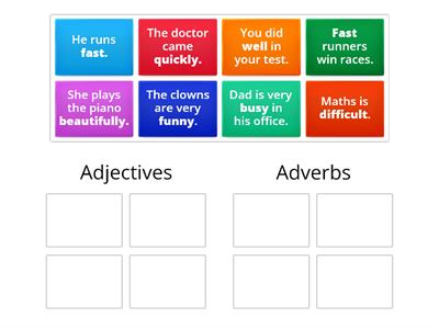 Adjective or Adverb? Sentences