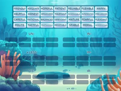 Personality Opposites (prefixes, suffixes)