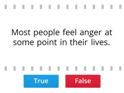 Anger: True or False