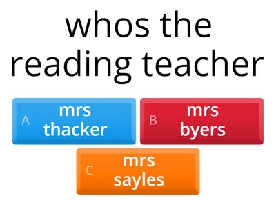 teachers quiz third grade BME