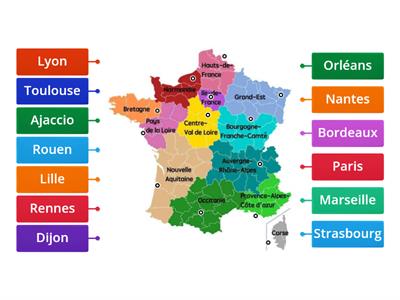Les chefs-lieux de France
