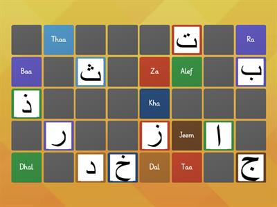 Match the Arabic Letters (Part 1)
