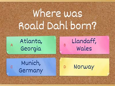 Roald Dahl : Quiz
