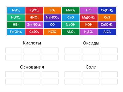 Классы неорганических соединений