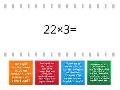 Înmulțirea unui număr de două cifre cu un număr de o cifră