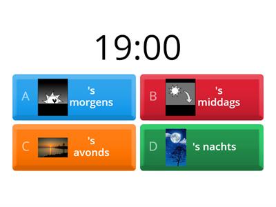 CBE BOW NTA M1-2 Momenten van de dag - dig klok QUIZ