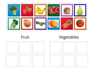 Sorting fruits and vegetables