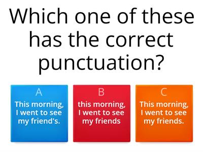 Punctuation Quiz