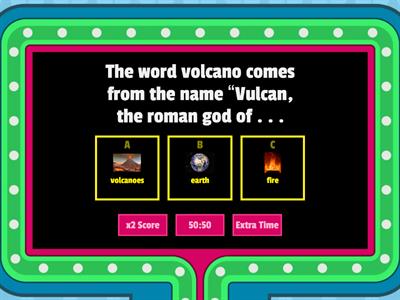  Volcano quiz