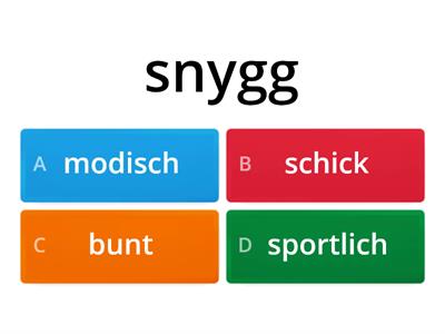 Mode adjektiv på tyska