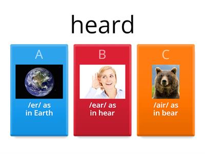 Ear says /ear/ /er/ /air/